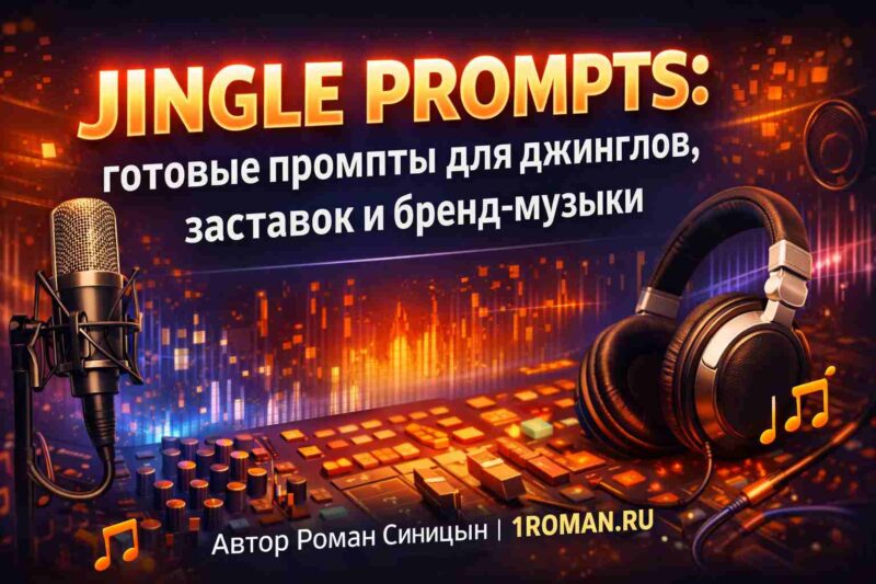 JINGLE PROMPTS: готовые промпты для джинглов, заставок и бренд‑музыки