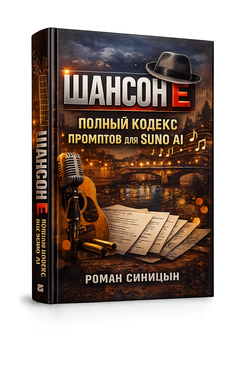 ШАНСОН Е - первая книга‑пакет промптов по русскому, французскому и мировому шансону для Suno AI