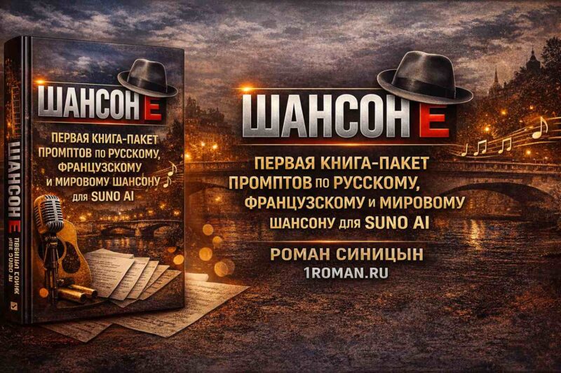 ШАНСОН Е — первая книга‑пакет промптов по русскому, французскому и мировому шансону для Suno AI