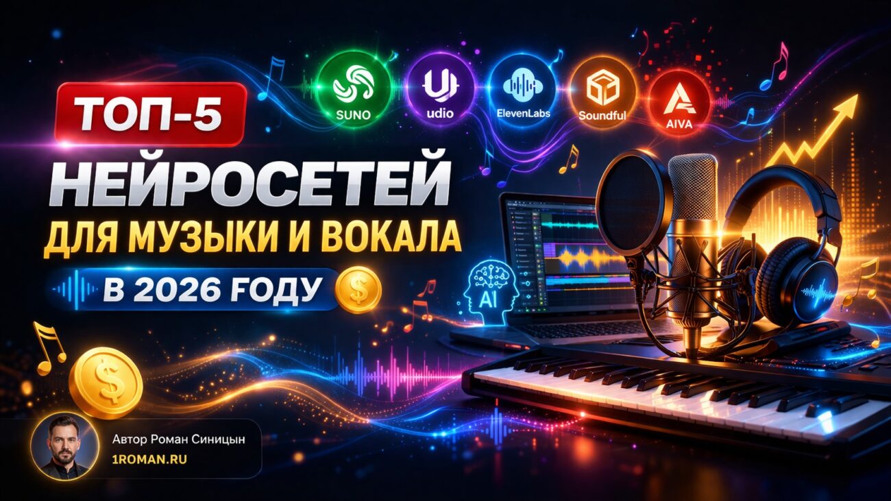 Топ‑5 нейросетей для музыки и вокала в 2026 году 💰
